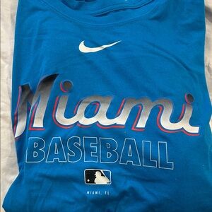 Nike  Blue Miami Baseball Tee